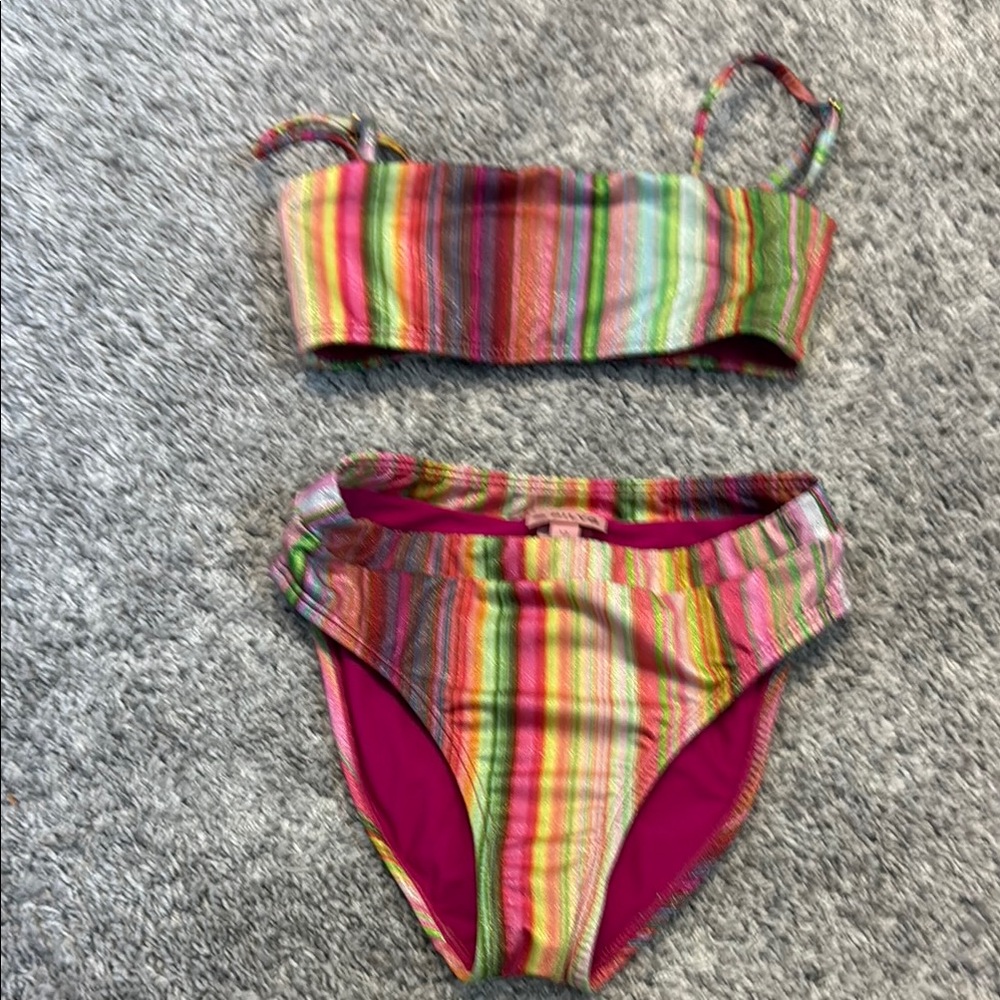 Pilyq Multicolor Striped Bikini